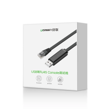 „Ugreen“ konsolės kabelis USB – Ethernet RJ45 1,5 m juodas (CM204)