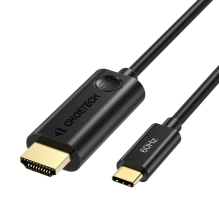 „Choetech“ vienakryptis adapterio kabelis USB tipo C adapteris (kištukinis) prie HDMI 2.0 (vyriškas) 4K 60Hz 1,8 m juoda