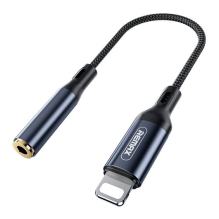 Remax Sury serijos adapteris Lightning - mini lizdas 3,5 mm 0,13 m grafitas (RL-LA13i)