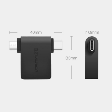 Ugreen adapteris OTG USB USB 3.2 Gen 1 (5Gbps) – USB Type C / micro USB black (30453)