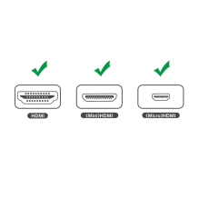 Ugreen adapteris A tipo HDMI (moteris) į mini HDMI (vyriškas) / mikro HDMI (vyriškas) juodas (20144 m.)