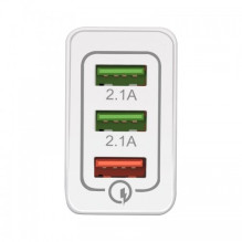 Įkroviklis Wozinsky &quot;WWC-01&quot; baltas (3xUSB / 30W)