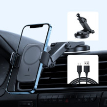 Automobilinis laikiklis Joyroom &quot;JR-ZS295&quot; juodas (15W / Magsafe Compatible) (magnetinis / lipinamas)