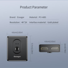 Adapteris Essager &quot;HDMI Splitter&quot; juodas skirtas skaidyti HDMI