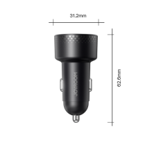 Automobilinis įkroviklis Joyroom &quot;JR-CCD01&quot; juodas 53W (1xPD / 1xQC3.0 / with LED voltmeter)