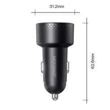 Automobilinis įkroviklis Joyroom &quot;JR-CCD02&quot; juodas 70W (2xPD / with LED voltmeter)