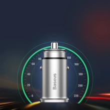 Automobilinis įkroviklis Baseus &quot;Square&quot; juodas 30W (2xQC3.0)