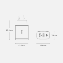 Įkroviklis Baseus &quot;Compact&quot; baltas 30W (1xPD / 2xQC3.0)