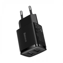 Įkroviklis Baseus &quot;Compact&quot; juodas 10.5W (2xUSB)