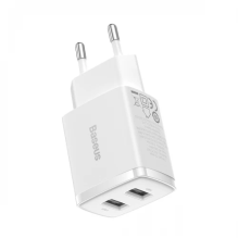 Įkroviklis Baseus &quot;Compact&quot; baltas 10.5W (2xUSB)