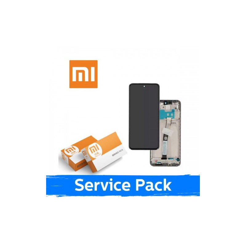 Ekranas skirtas Xiaomi Redmi 9T / Poco M3 juodas su rėmeliu (Service Pack)