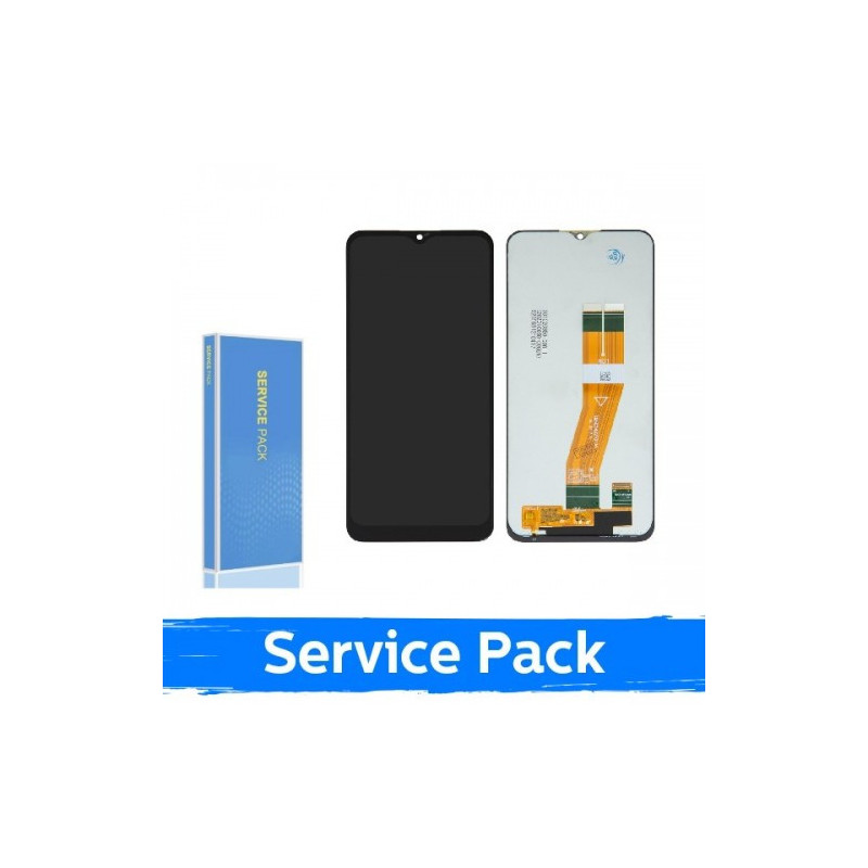 Ekranas skirtas Samsung A035G A03 EU juodas (Service Pack / Aftermarket)(NF version)