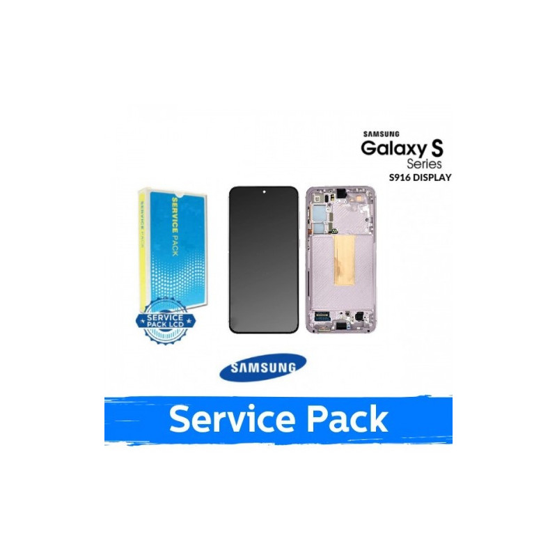 Ekranas skirtas Samsung S916 S23 Plus su rėmeliu / Lime / (Service Pack)