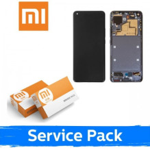 Ekranas skirtas Xiaomi Mi 11 5G su rėmeliu / Midnight Gray / (Service Pack)