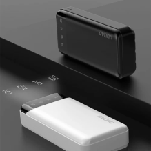 Išorinė baterija Dudao &quot;K6 Pro+&quot; baltas 20000mAh + 3in1 MicroUSB / Type-C / Lightning kabelis