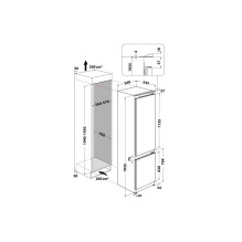 Whirlpool ART 9811 SF2 Integruotas 306 L E Baltas