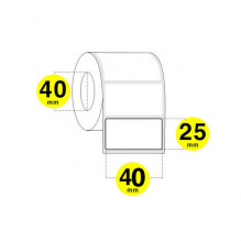 Thermal labels 40x 25mm/ 1000 pcs Vellum 