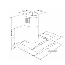 Chimney Hood Akpo WK-10 Largo 60 Inox