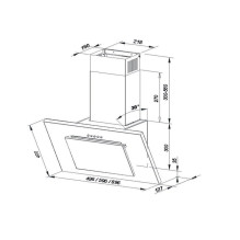 Wall-mounted canopy MAAN Vertical P 2 50 310 m3 / h, White