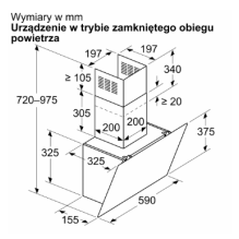 Bosch Serie 6 DWK65DK20 gartraukis Sieninis baltas 430 m3 / h A