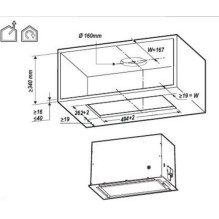 Elica LANE MBL / A / 52 Built-in Black 550 m³ / h B