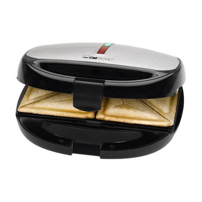 Clatronic ST / WA 3670 sandwich maker 800 W Black, Stainless steel