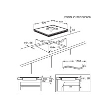 Electrolux EIS62443 Black Built-in 60 cm Zone induction hob 4 zone(s)