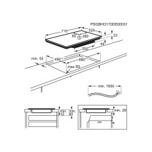 Electrolux EIV734 Juoda Įmontuota 68 cm zoninė indukcinė kaitlentė 4 zona(s)