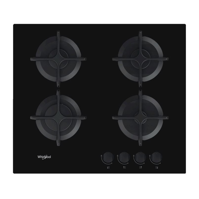 Whirlpool AKT 616 / NB hob Black Built-in 60 cm Gas 4 zone(s)