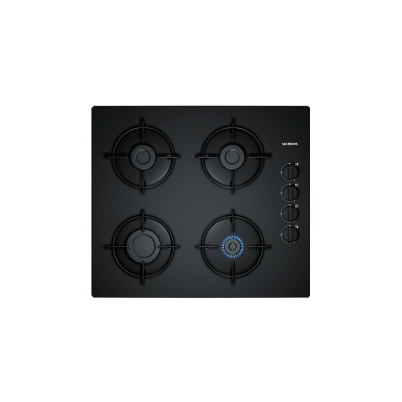 Siemens EO6B6PB10 hob Black Built-in Gas 4 zone(s)