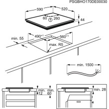 AEG IKE64441FB Juoda Įmontuota 60 cm zonos indukcinė kaitlentė 4 zona (-os)