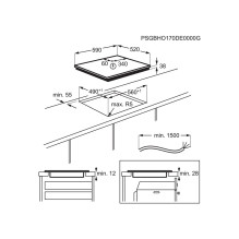 Electrolux EHF6343FOK kaitlentė Juoda Integruota 60 cm Keraminė 4 zona(s)