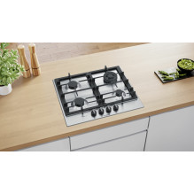 Bosch Serie 6 PCH6A5B90 hob Stainless steel Built-in 60 cm Gas 4 zone(s)