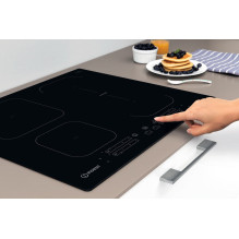 Indesit IB 65B60 NE Black Built-in 59 cm Zone induction hob 4 zone(s)