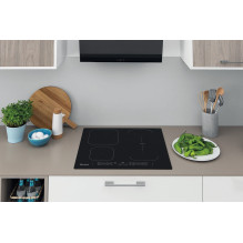 Indesit IB 65B60 NE Juoda Įmontuota 59 cm zonos indukcinė kaitlentė 4 zona (-os)