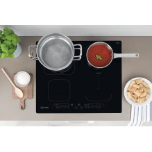 Indesit IB 65B60 NE Black Built-in 59 cm Zone induction hob 4 zone(s)