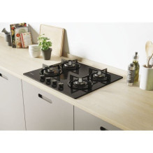 Candy CVW6BB hob Black Built-in 59.5 cm Gas 4 zone(s)