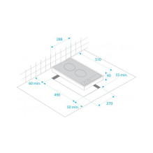 Beko HDCC 32200 X kaitlentė Juoda Integruota keramika 2 zona (-os)