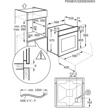 Orkaitė su katalizatoriumi Electrolux EOF5C50BZ 65 L juoda