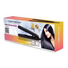 Esperanza EBP008 hair styling tool Straightening iron Warm Black 22 W