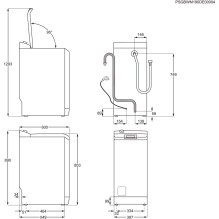 Electrolux EW2TN5261FP Iš viršaus kraunama skalbimo mašina 6 kg 1200 aps./min balta