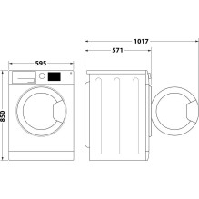 Whirlpool FFS7259BEE skalbimo mašina Priekinė apkrova 7 kg 1200 RPM Balta