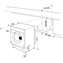 Įmontuojama skalbimo mašina Whirlpool BI WMWG 81485 EN 8 kg