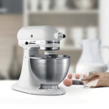 KitchenAid 5K45SSEWH stovinis maišytuvas 275 W metalinis, baltas