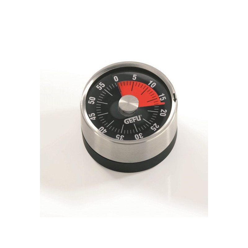 GEFU OPTICO Mechanical kitchen timer Black, Stainless steel