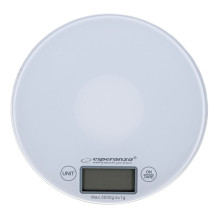 Esperanza EKS003W Electronic Kitchen Scale White Round