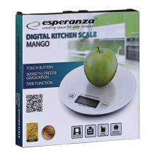 Esperanza EKS003W Electronic Kitchen Scale White Round