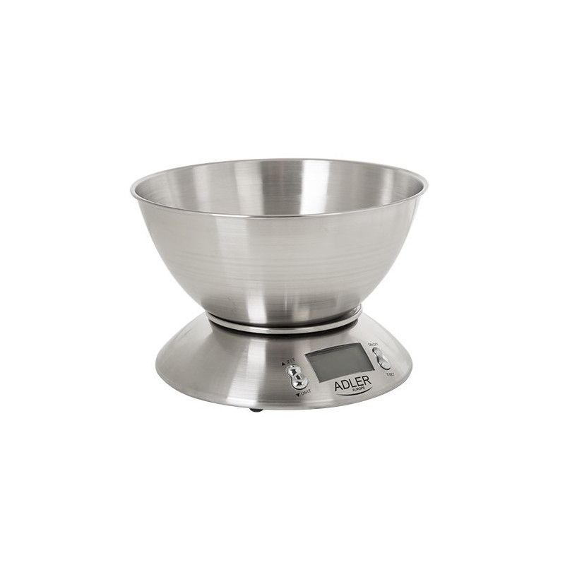 Adler AD 3134 Electronic kitchen scale Stainless steel Round