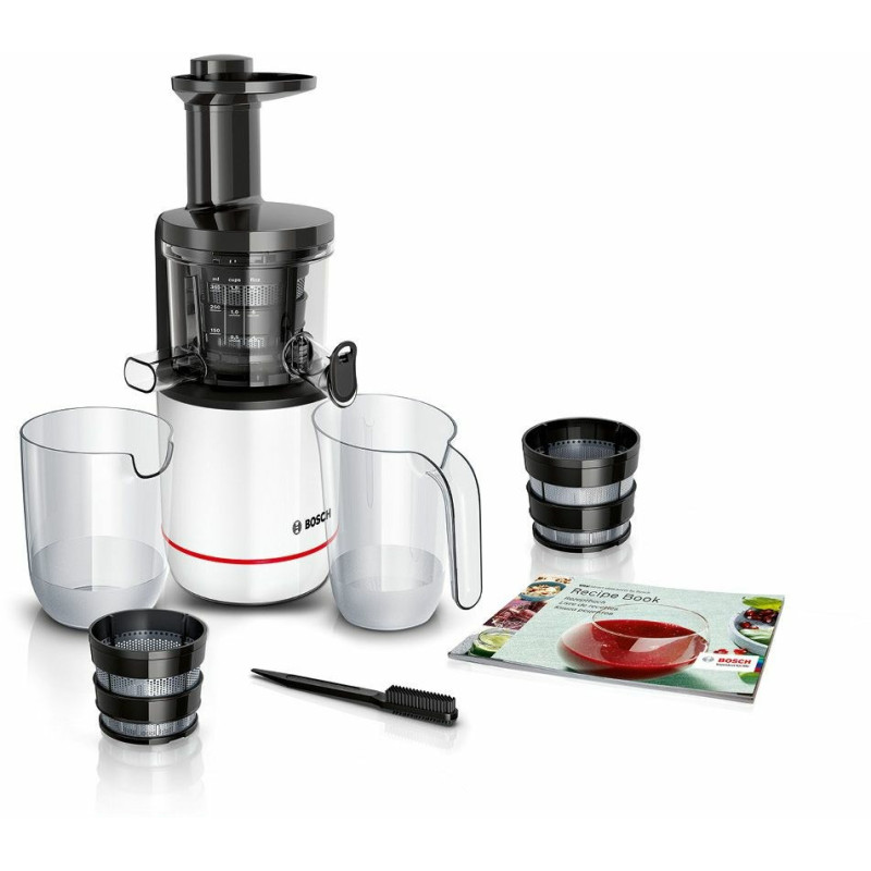 Bosch MESM500W juice maker Slow juicer 150 W Black, White