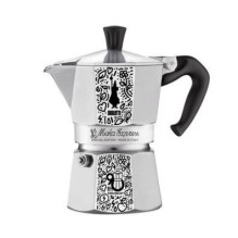 Bialetti Moka Express 90-mečio Moka puodas 0,13 L Juoda, sidabrinė, balta